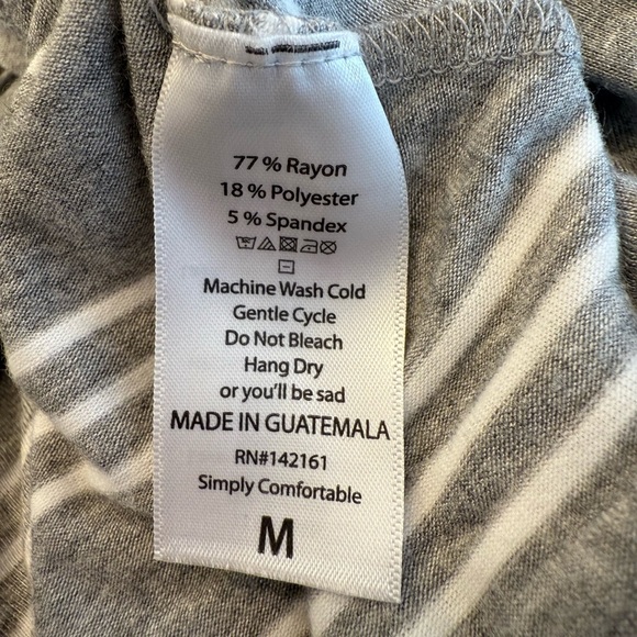 NWT LuLaRoe Anna Maxi Dress Gray and White Size Medium - Picture 3 of 7